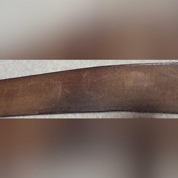 Vintage God Bless America Brown Leather Belt with Eagle Buckle - Picture 10 of 12